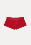 FRANKIES-WRANGLER SHORT-RED DENIM