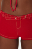 FRANKIES-WRANGLER SHORT-RED DENIM