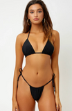FRANKIES TIA BOTTOM - RIBBED BLACK