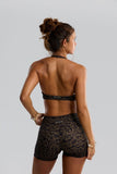 BENOA26-BROWN BATIK-BOOTY SHORT 2.5"