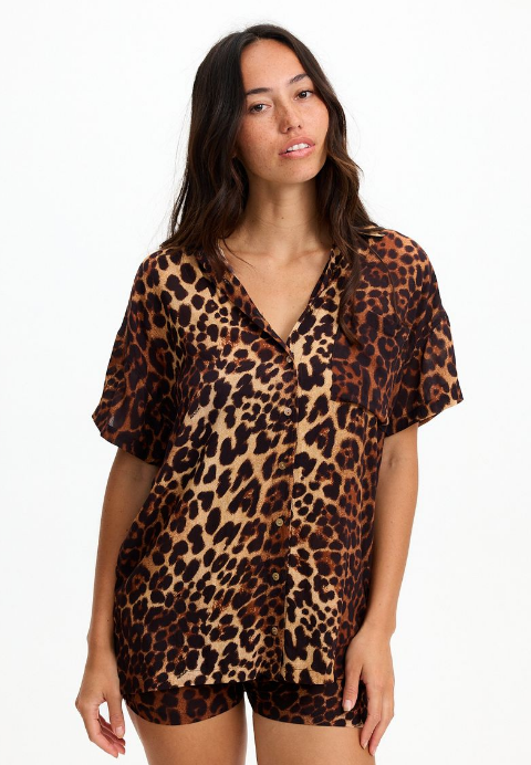 BENOA26-ALOHA SHIRT DRESS-SAHARA