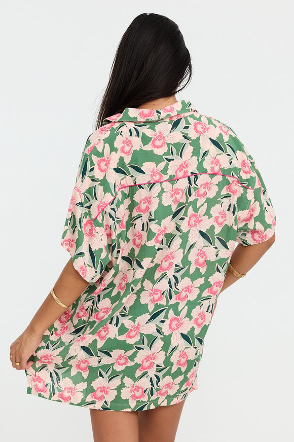 BENOA25 ALOHA SHIRT DRESS-WAIKIKI