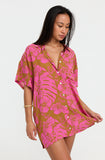 BENOA25-ALOHA SHIRT DRESS-GARDEN