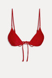 FRANKIES-ELENA BEADED TOP- RED