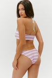 FRANKIES-DOVE REVERSIBLE SHINE BOTTOMS - PINK STRIPES