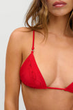 FRANKIES-ELENA BEADED TOP- RED