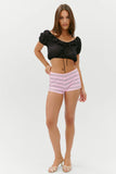 FRANKIES-PAULINA COTTON SHORTS -PINK STRIPES