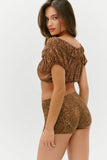FRANKIES-PAULINA SHORTS-VINTAGE CHEETAH