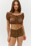 FRANKIES-PAULINA SHORTS-VINTAGE CHEETAH