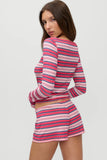 FRANKIES SOPHIE LONG SLEEVE-SUNSET STRIPE