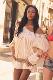 FRANKIES-RIVIERA COTTON GAUZE DRESS-PEACH