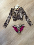 KIDS-CROP TOP SET-WAVY ANIMAL