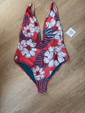 BIKINI HANALEI-LOW NECK ONE PIECE-FLOWERS