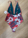 BIKINI HANALEI-LOW NECK ONE PIECE-FLOWERS