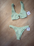 BIKINI HANALEI-GREEN RING TOP-CRINKLE