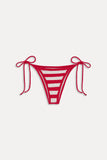 FRANKIES-MACKENZIE BOTTOM-CROCHET RED RIBBON