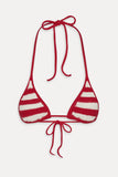 FRANKIES-NICK TOP-CROCHET RED RIBBON
