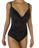 PLEATED ONE PIECE-BLACK