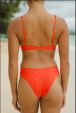 RIA LYNN SWIM CELINE BOTTOM- CORAL