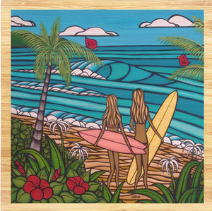 HBC WOOD PRINT - SURF SISTERS