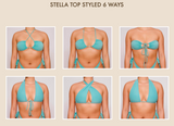 RIA LYNN SWIM STELLA TOP - SKY