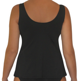 SCOOP TANKINI TOP-BLACK