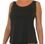 SCOOP TANKINI TOP-BLACK