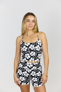 BENOA25 CROSS BACK ACTIVE TANK - BLACK PUPUKEA