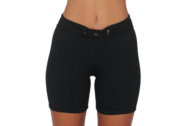 LONG HOT PANT-BLACK
