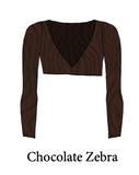 BENOA25-CHOCOLATE ZEBRA-LONGSLEEVE CROP