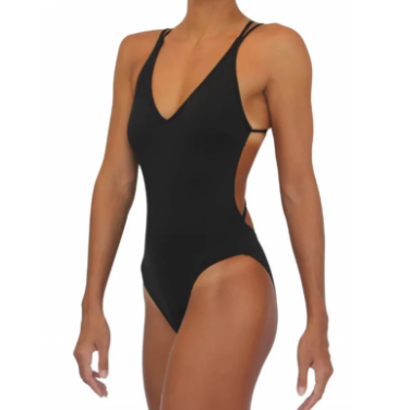 SKIMPY BOTTOM ONE PIECE-BLACK