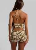 BENOA26-CAMO GINGER-LOWRISE SHORTS