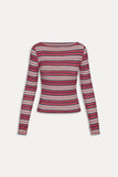 FRANKIES SOPHIE LONG SLEEVE-SUNSET STRIPE