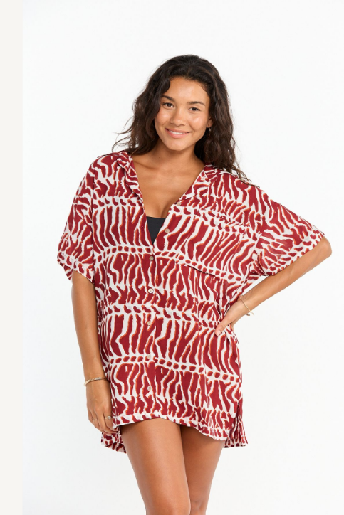 BENOA25 ALOHA SHIRT DRESS - MITER