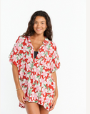 BENOA25 ALOHA SHIRT DRESS - VINTAGE ORCHID