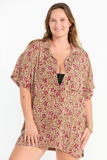 BENOA25 ALOHA SHIRT DRESS - EDEN