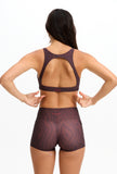 BENOA25-CHOCOLATE ZEBRA-SOPHIA SPORTS TOP