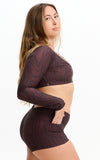 BENOA25-CHOCOLATE ZEBRA-LONGSLEEVE CROP