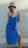 LOKAHI SLIP DRESS - BLUE ALOHA