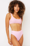 FRANKIES CONNOR RIBBED TOP- LOVE PINK